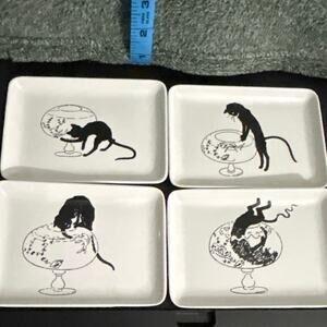 Cat Goldfish Theophile Steinlen 4"x6" Plastic Trays Artsy Museum Modern Art MMA